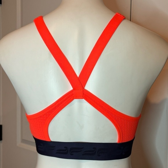 Fabletics ScultKnit High Rise Legging Sports Bra Set Blue Orange XS/S - Picture 3 of 10